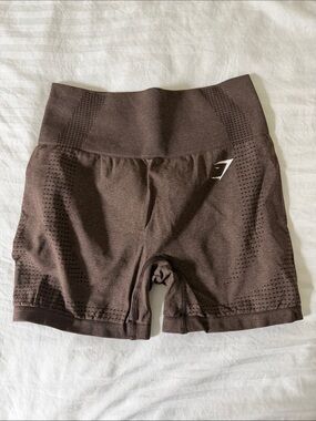 Gymshark Brown Seamless High-Waist Bike Shorts